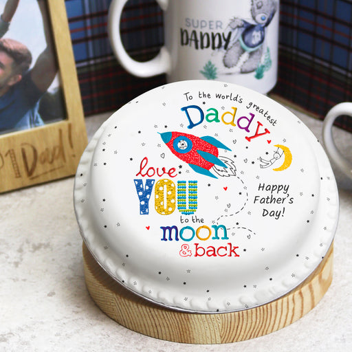 Love you to the Moon and Back Letterbox Father's Day Cake - Bakerdays