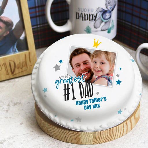 Number 1 Dad in the World Father's Day Cake - Bakerdays