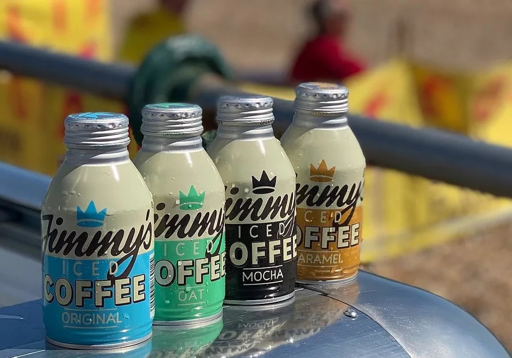 Full range of Jimmy's Iced Coffee 275ml bottlecans