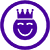 Olly's happy face hassle-free snacking blue icon