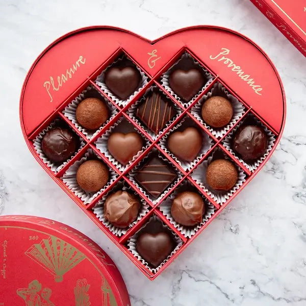 Rococo Chocolates Valentines Heart Chocolate Box
