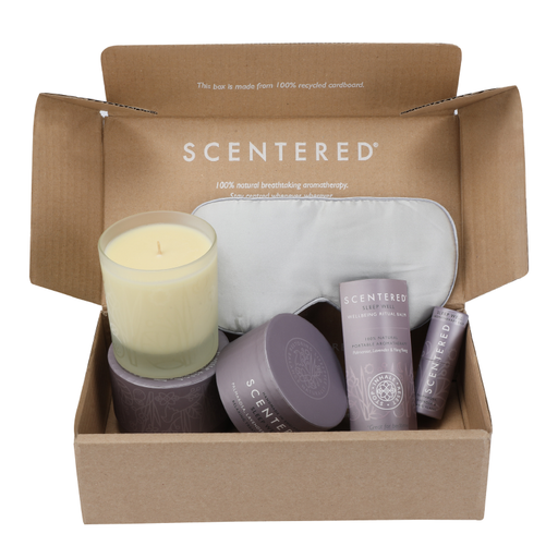 Sleep Well and Reset Aromatherapy Candle and Balm Gift Set - Scentered