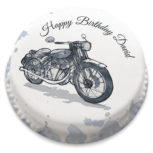 Bakerdays - Watercolour Motorbike Cake-1