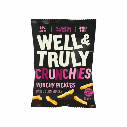 Well&Truly - Punchy Pickled Crunchies Baked Corn Snacks Bag 30g-1