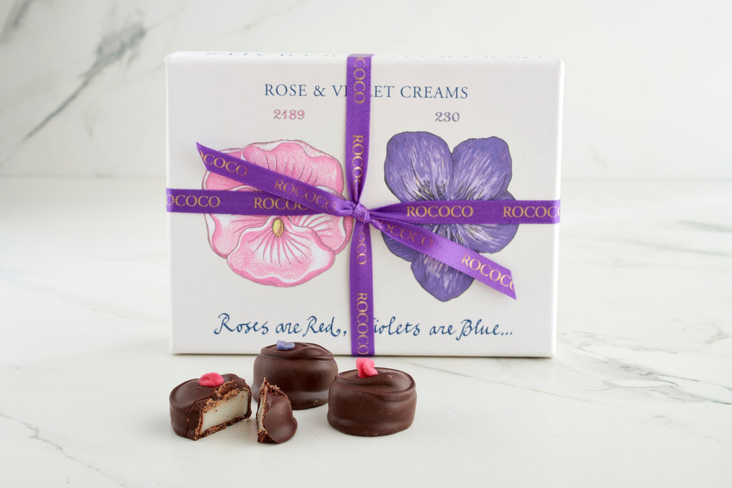 Rose and Violet Creams - Large (20 pieces) - Rococo Chocolates
