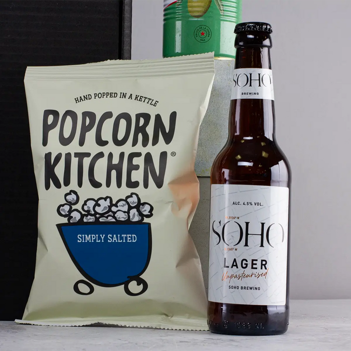 25-Z-BER-035 Beer and Nibbles Hamper popcorn and lager