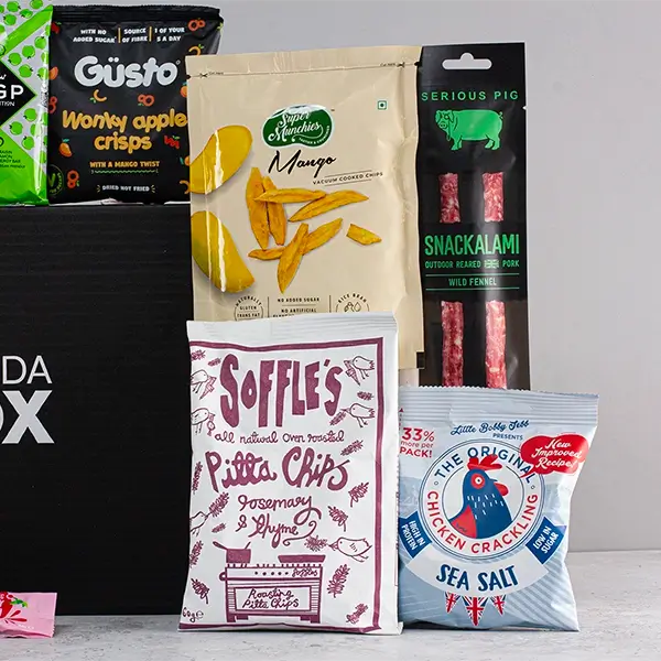 Nut Free Selection Snack Gift Box close Up