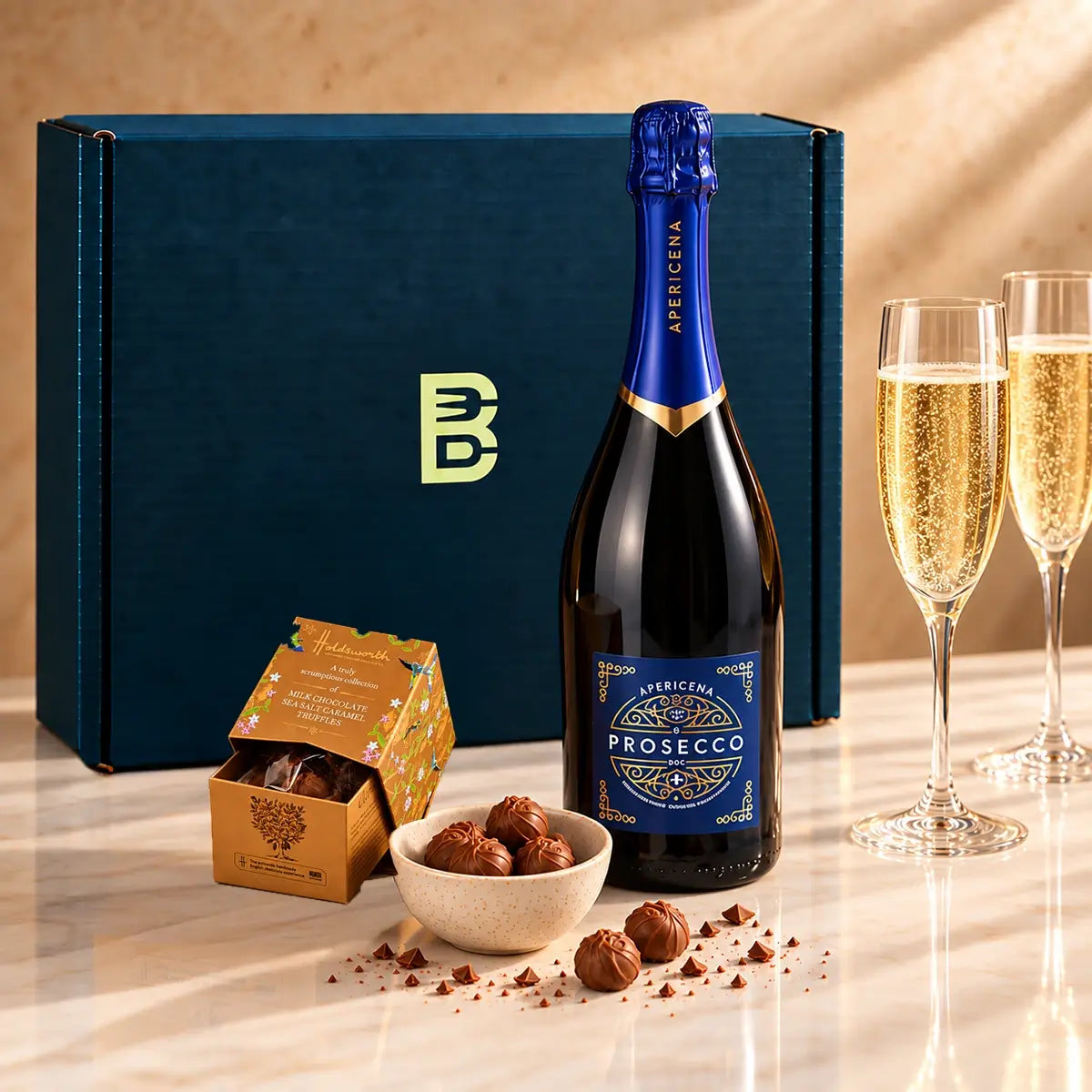 Prosecco and truffles gift hamper