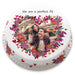 bakerdays - Floral Heart Photo Cake