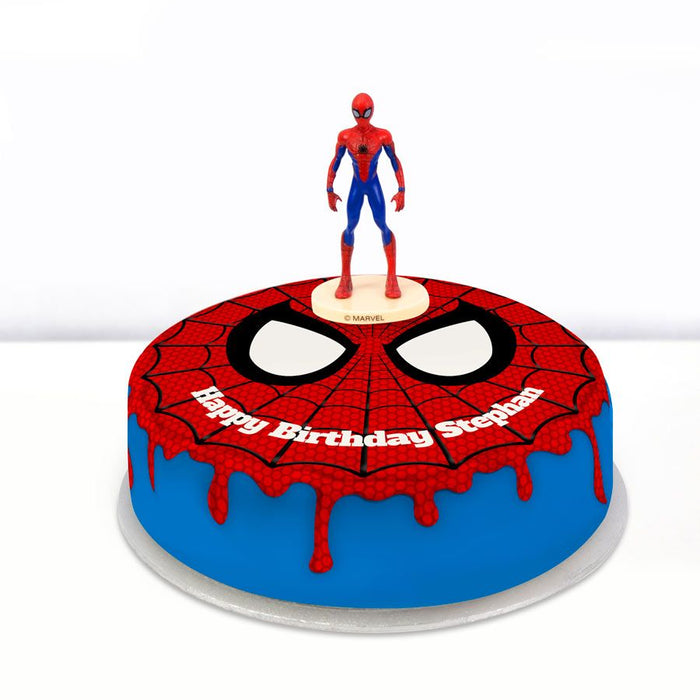 Bakerdays Spider-Man Tiered Cake Single Tier with figure