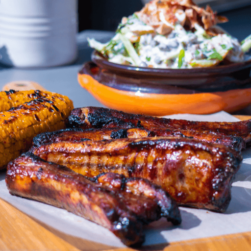 American BBQ with Giant Ribs, Potato Salad and Corn on the Cob Recipe Kit Serves 2 created by MasterChef Steven Wallis - Chefs For Foodies