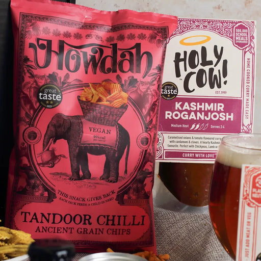 Beer and curry night gift box close up