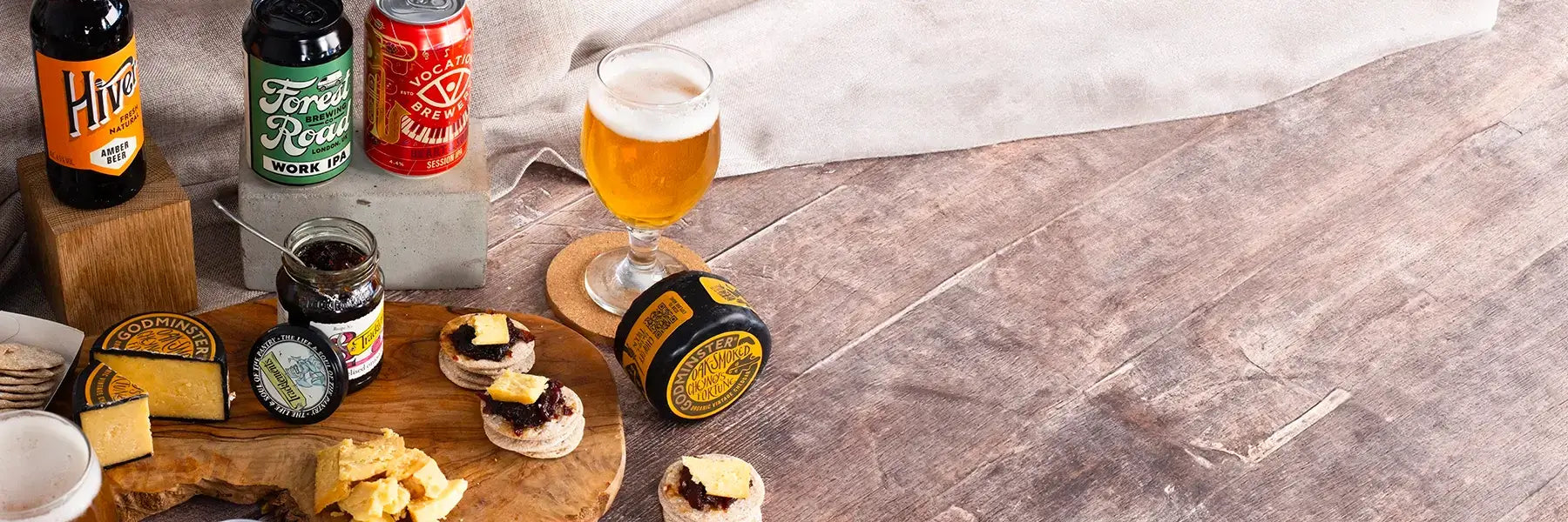Beer and cheese gift hamper