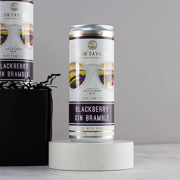 Blackberry Gin Bramble Cocktail Gift Set and Snacks