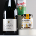 Champagne and Gourmet Appetisers Gift Box Close Up