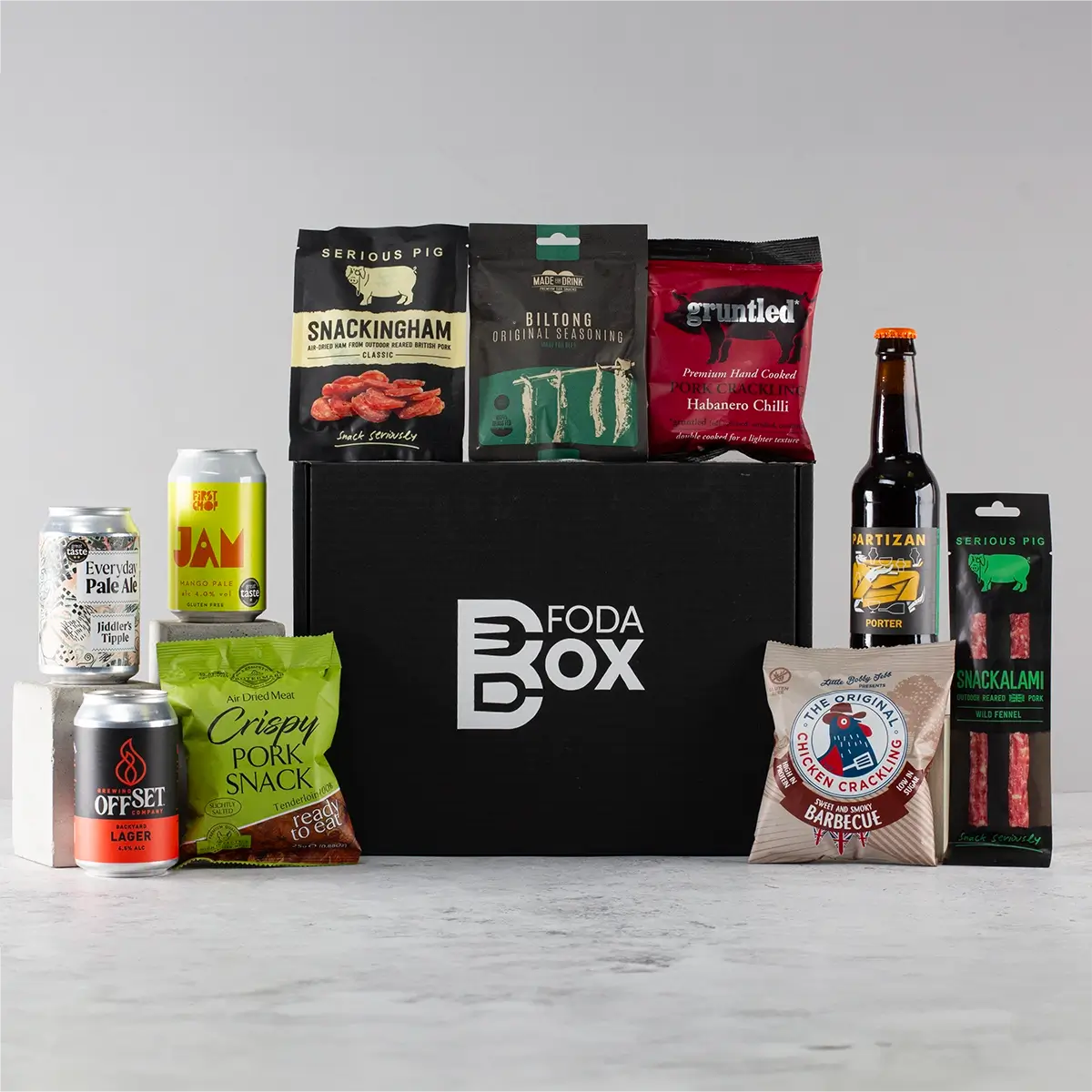 Craft Beer and Meat Snacks Gift Box