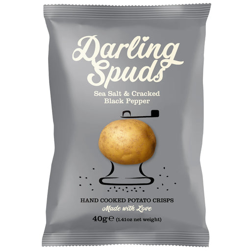 Darling Spuds - Sea Salt And Cracked Black Pepper Crisps 30 x 40g