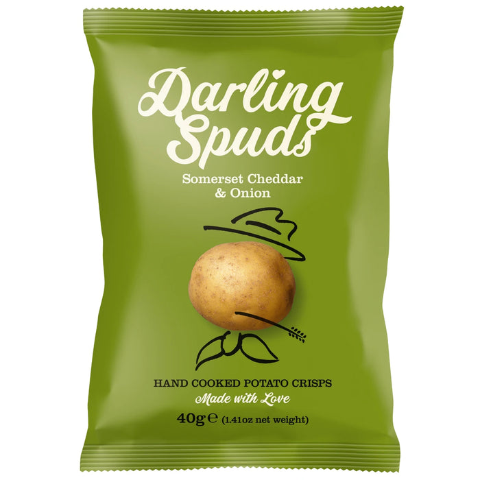 Darling Spuds - Somerset Cheddar & Onion Crisps 30 x 40g