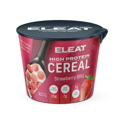 ELEAT - High Protein Strawberry Blitz Cereal Balls 8 x 50g Pots