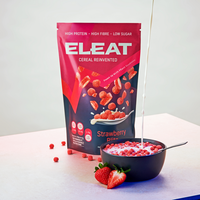 ELEAT - Protein Cereal Strawberry Blitz 5 x 250g Pouches With Cereal Bowl