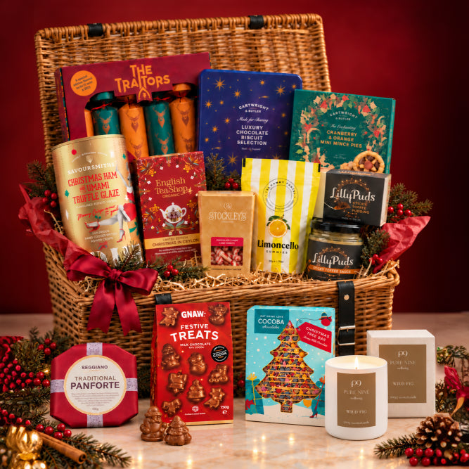 Festive Gourmet Hamper Still Life
