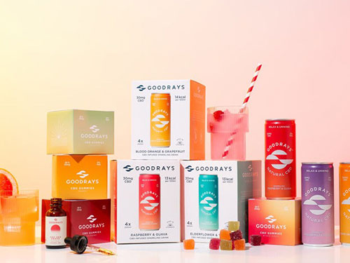 Goodrays Full Collection CBD Drink Cans Drops and Gummies