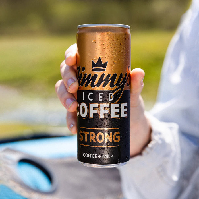 Jimmy's Iced Coffee - Strong SlimCan 12 x 250ml Lifestyle