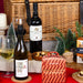 Luxury Gourmet Christmas Hamper Wine close up.