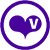 Olly's vegan heart blue icon
