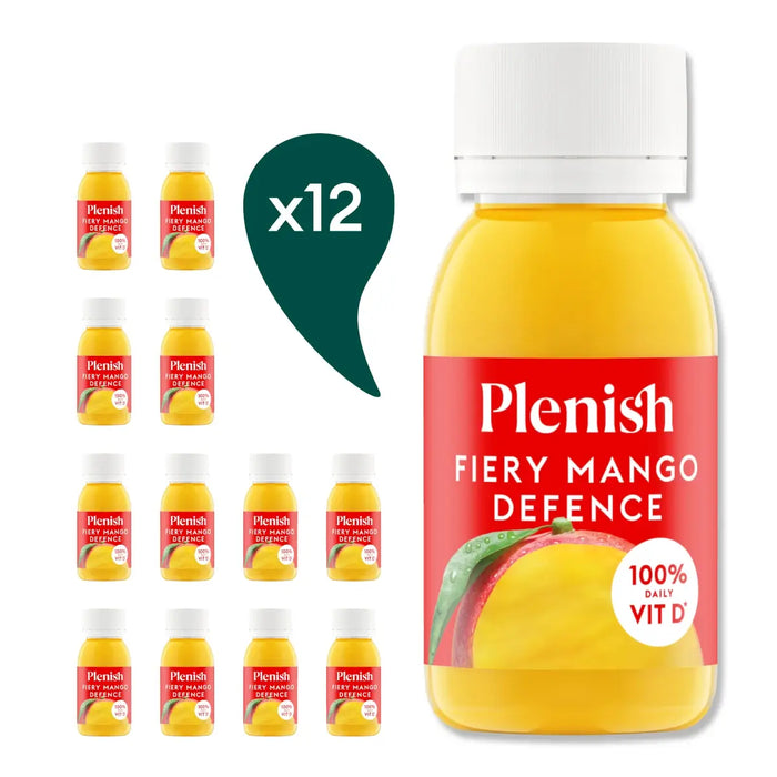 Plenish Fiery Mango Defence Vitamin D Shot 12 x 60ml