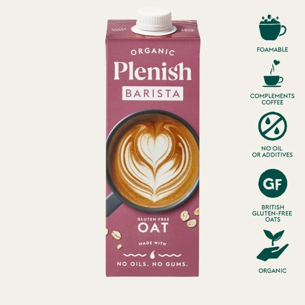 Plenish Organic Oat Barista Milk 6 x 1L 1 600