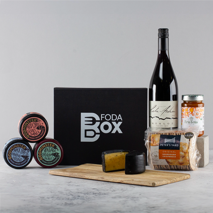 Red Wine & Cheese Hamper FodaBox Wine and Cheese Gifts
