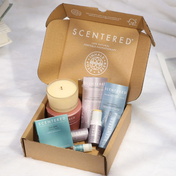 Care Aromatherapy Balm and Candle Gift Set - Scentered