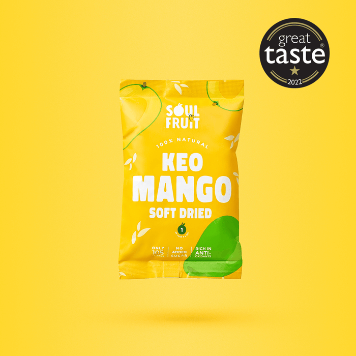 Soul Fruit - Soft Dried Keo Mango 10 x 20g Great Taste Winner