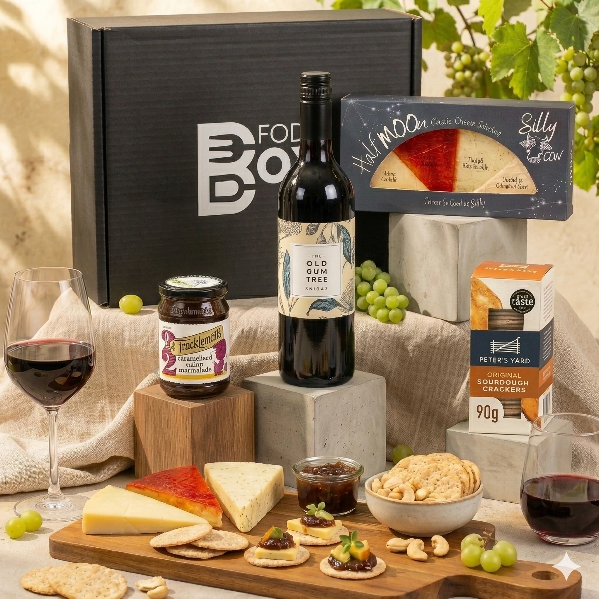 Summer wine cheese and chutney