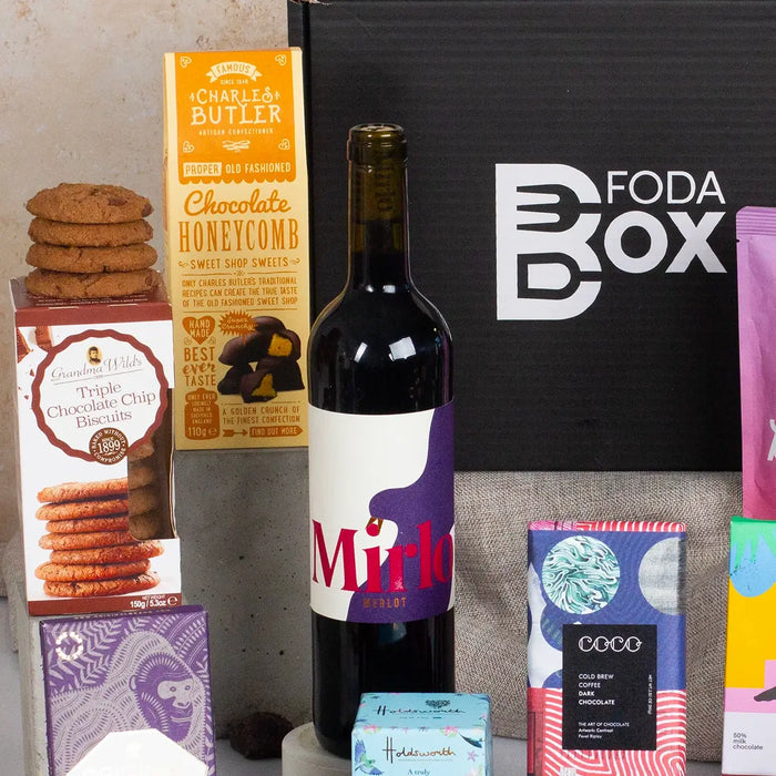 Wine, Honeycomb and Biscuits close up