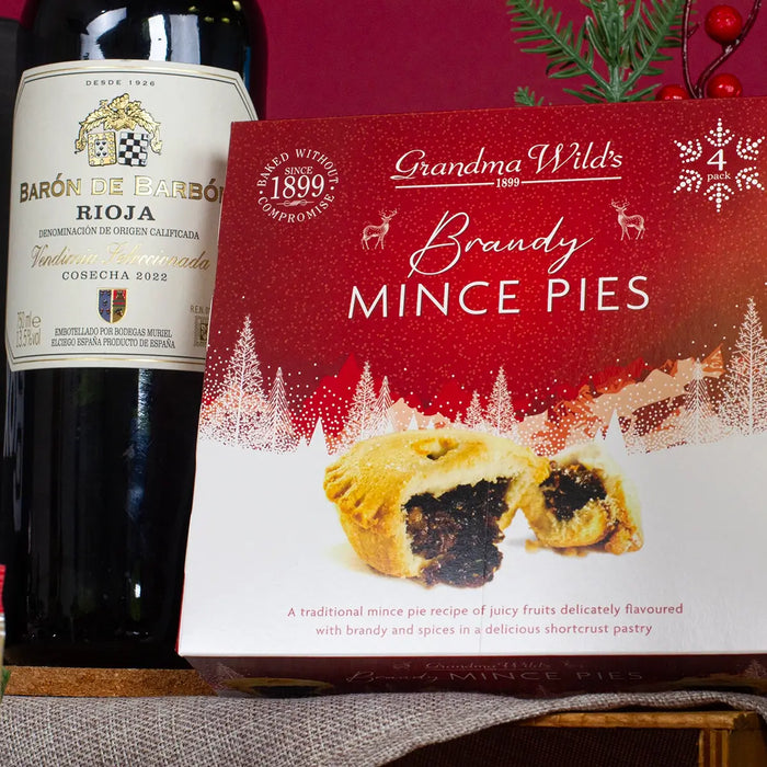 Mince Pies And Red Wine Close Up