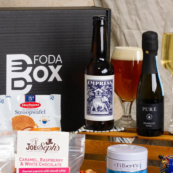 Empress beer and Pure prosecco close up