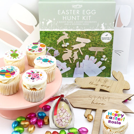 Easter Egg Hunt Gift Hamper with Personalised Cupcakes - Bakerdays