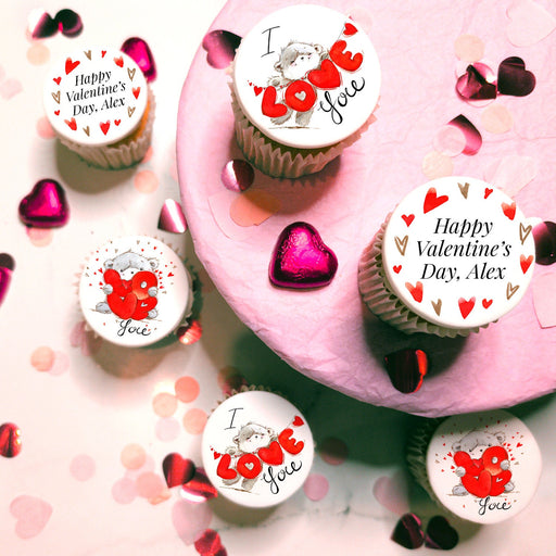 6 Cute Valentine Bear Cupcakes