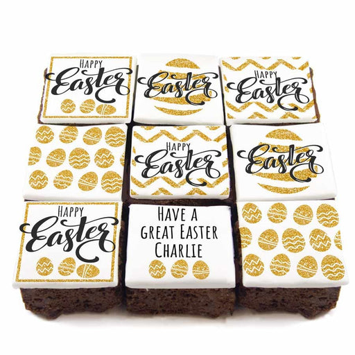 Gold Easter Chocolate Fudge Brownies - Bakerdays