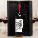red wine in wooden box