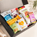 vegan snack box close up