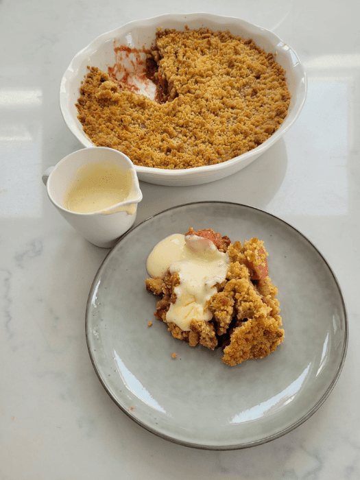 Beetroot Crumble and Custard Baking Recipe Kit serves 8 created by Pastry Chef Silvia Leo - Chefs For Foodies