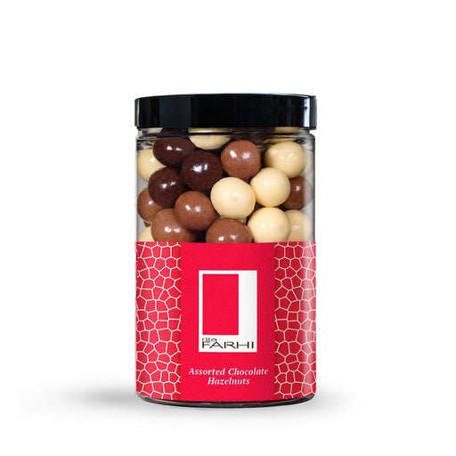 Assorted Chocolate Hazelnuts Gift Jar Gift Giving RJF Farhi 
