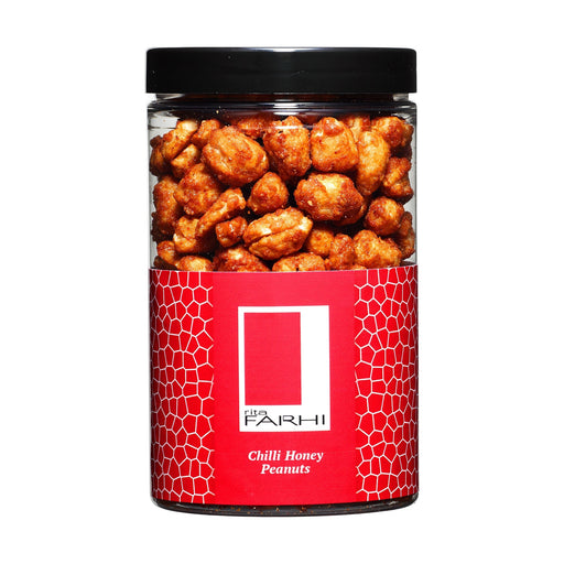 Caramelised Chilli Honey Peanuts in a Luxury Gift Jar 260g Gift Giving RJF Farhi 