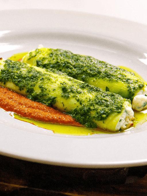 Courgette & Ricotta Cannelloni with Roasted Red Pepper Sauce | KitchenAid Recipe Kit - Chefs For Foodies