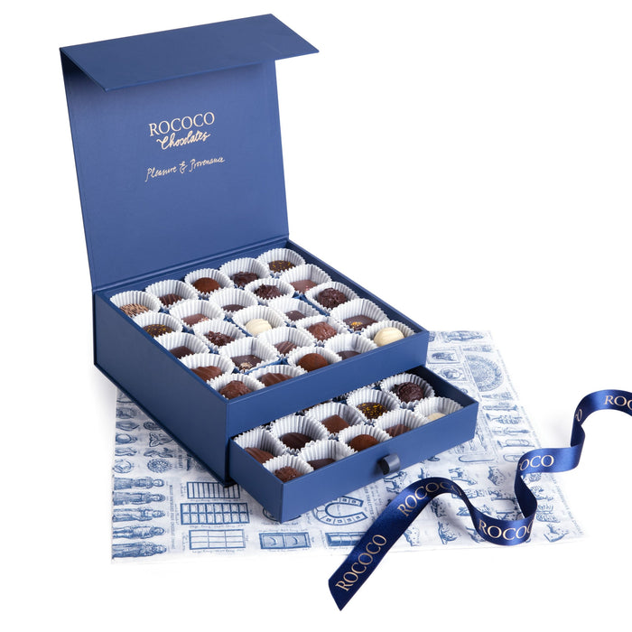 Rococo Chocolates Large Gift Box. Indulgence of Chocolates. Chocolates and Truffles. Perfect Gift for Mum, Perfect Gift for Dad, Perfect treat for Easter Dining and After dinner chocolates. 