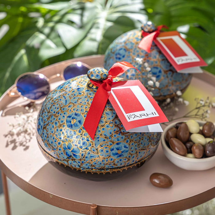 Handmade Bonbonnières with Assorted Chocolate Coated Almonds, 130g Gift Giving RJF Farhi 