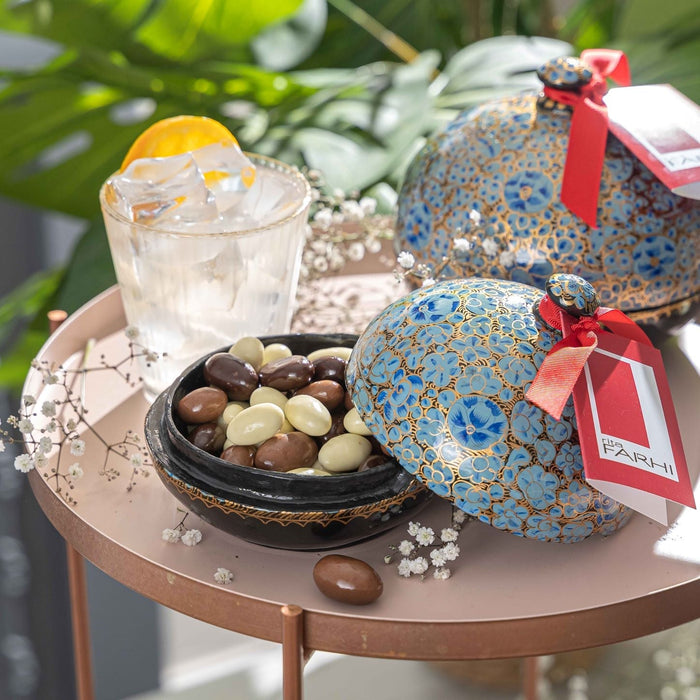 Handmade Bonbonnières filled with Assorted Chocolate Coated Raisins, 130g Gift Giving RJF Farhi 